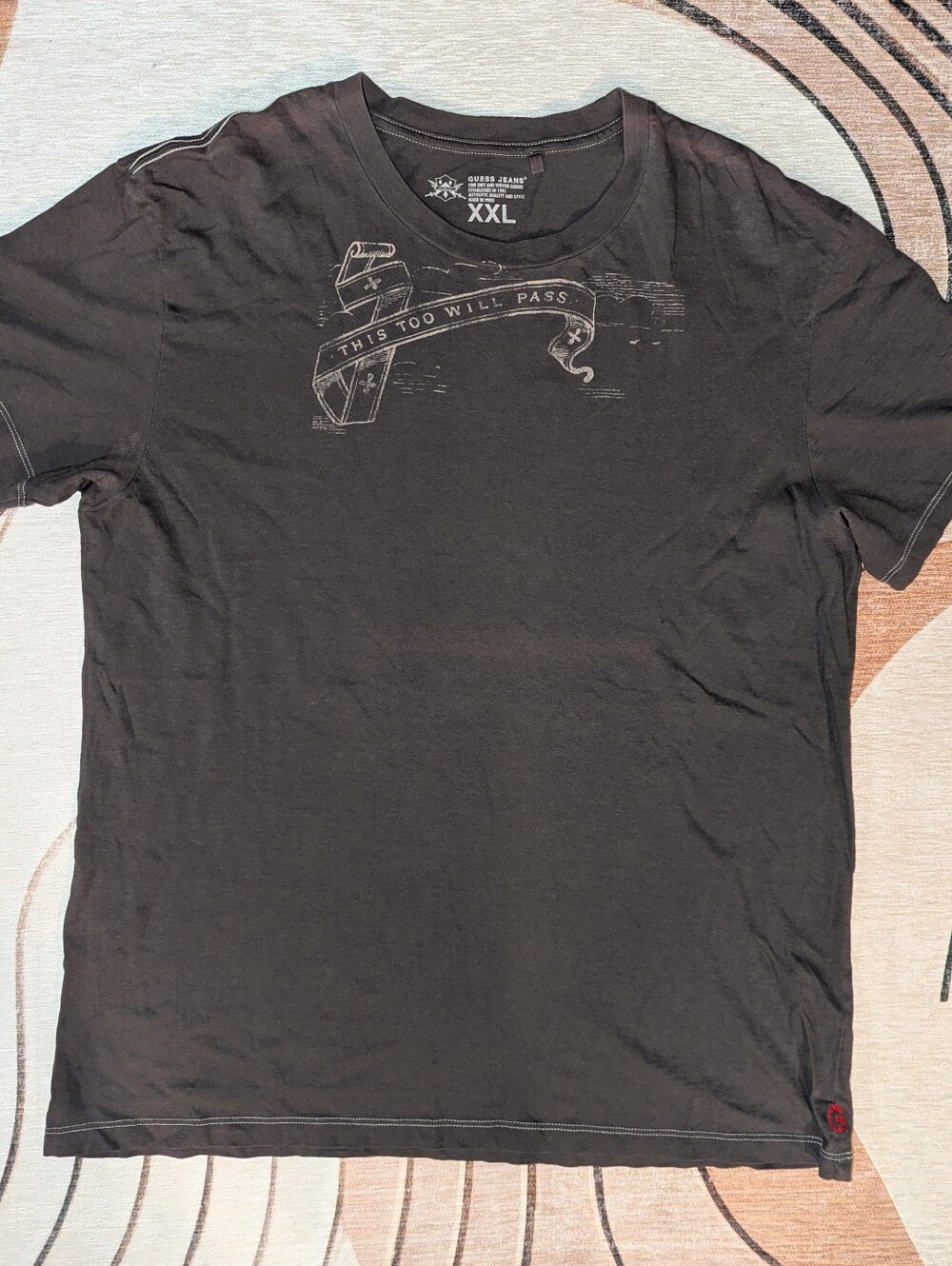 Guess Vintage 2000s "This Too Will Pass" T-shirt Men's 2XL